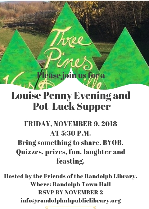 Louise Penny Evening and Pot-Luck Supper Louise Penny Evening and Pot-Luck Supper